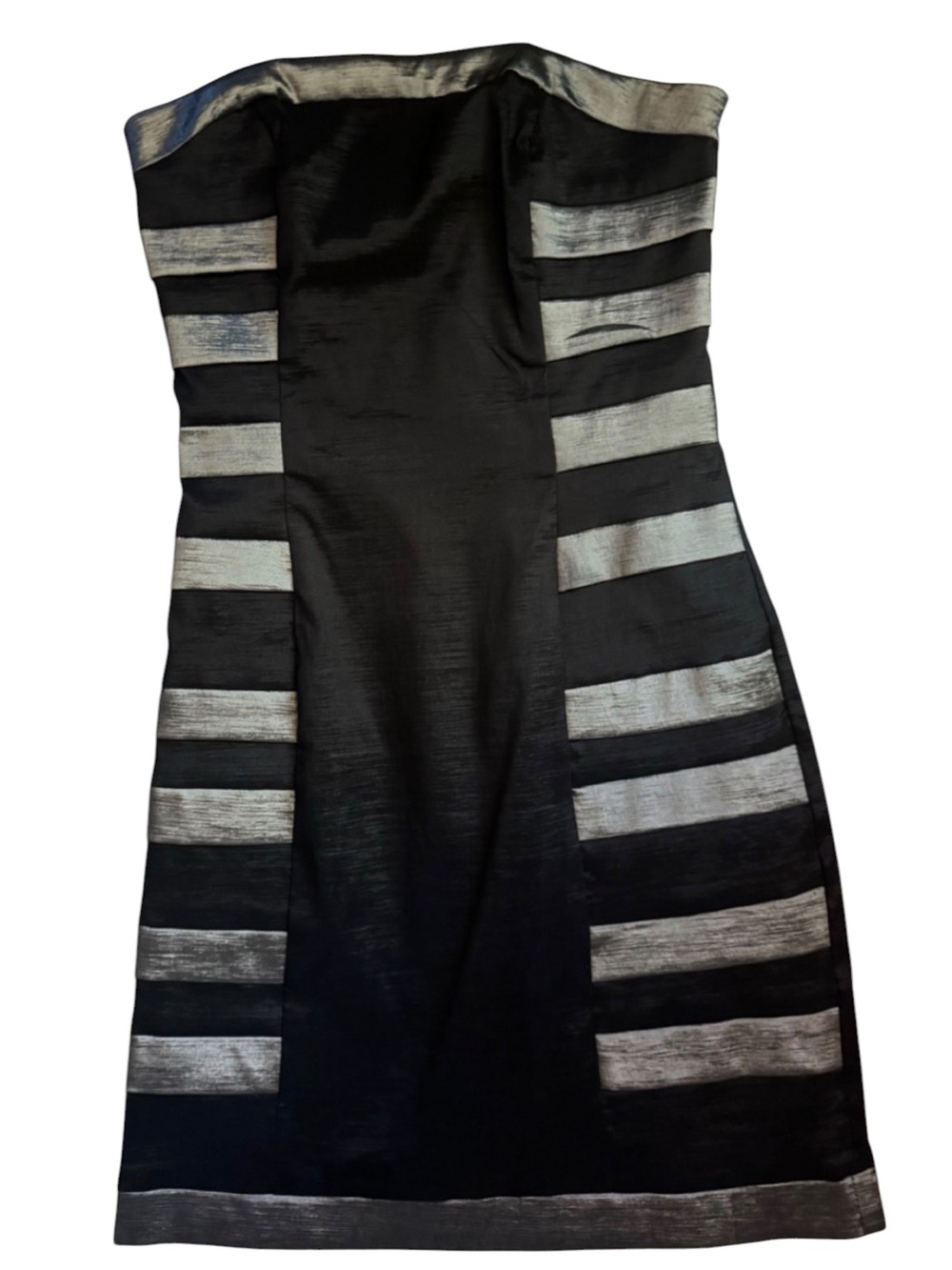 NWT Jessica McClintock Strapless Cocktail Dress Black Size 10 Wedding Guest Prom